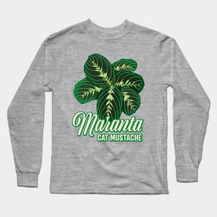 Maranta Cat Mustache Long Sleeve T-Shirt